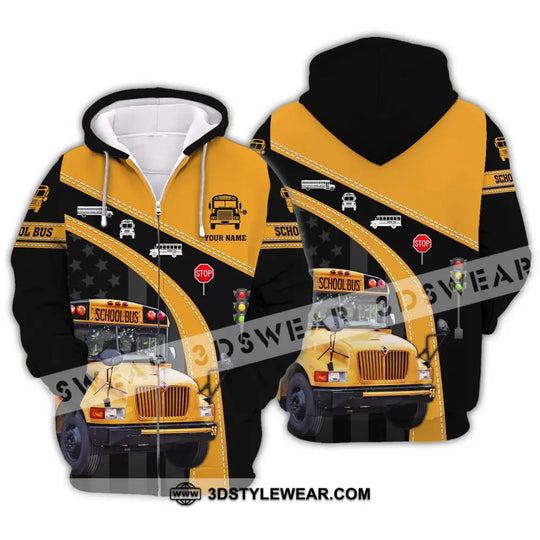 Unisex Shirt - Custom Name School Bus Shirt style option 2