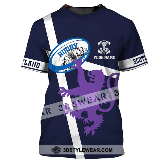 Unisex Shirt, Custom Name Scotland Hoodie, Scotland Rugby Shirt, Scotland Lover T-Shirt style option 2