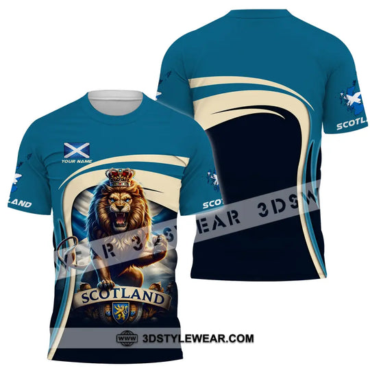 Unisex Shirt - Custom Name, Scotland Lion Shirt style option 2