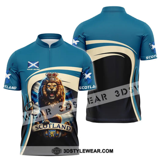 Unisex Shirt - Custom Name, Scotland Lion Shirt style option 3