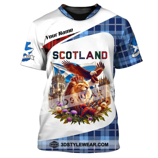 Unisex Shirt, Custom Name Scotland Shirt, Scotland Love Polo Long Sleeve Shirt, Scotland Gift style option 2