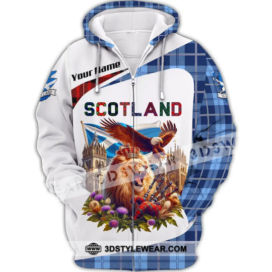 Unisex Shirt, Custom Name Scotland Shirt, Scotland Love Polo Long Sleeve Shirt, Scotland Gift style option 3