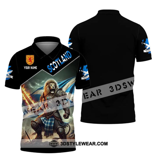 Unisex Shirt, Custom Name Scotland Shirt, Scotland Polo Long Sleeve, Scotland Gift style option 4