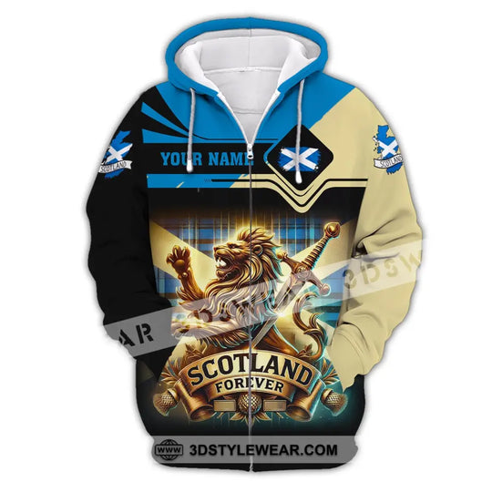 Unisex Shirt, Custom Name Scotland Shirt, Scotland Polo Long Sleeve, Scotland Gift style option 3