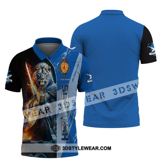 Unisex Shirt, Custom Name Scotland Shirt, Scottish Polo Long Sleeve Shirt, Scotland Lover T-Shirt style option 4