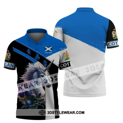 Unisex Shirt Custom Name Scotland Scottish T-Shirt Lover Polo / S