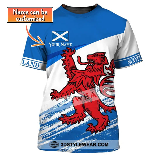 Unisex Shirt, Custom Name Scotland Zipper Hoodie, Scotland Love Shirt, Scotland Lover T-Shirt style option 1