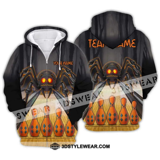 Unisex Shirt - Custom Name Spider Bowling Shirt style option 2