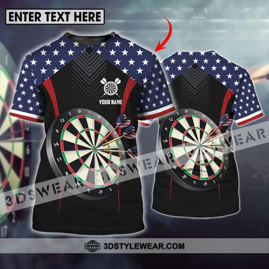 Unisex Shirt - Custom Name Sport Shirt, America Darts style option 1