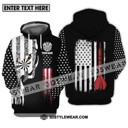 Unisex Shirt - Custom Name Sport Shirt, America Flag Darts style option 3