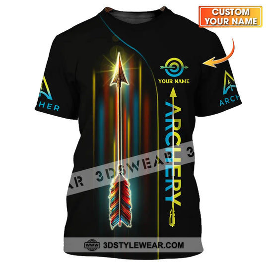 Unisex Shirt - Custom Name Sport Shirt, Archery Player style option 1