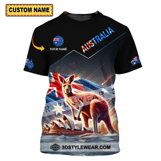 Unisex Shirt - Custom Name Sport Shirt, Australia Icons style option 1