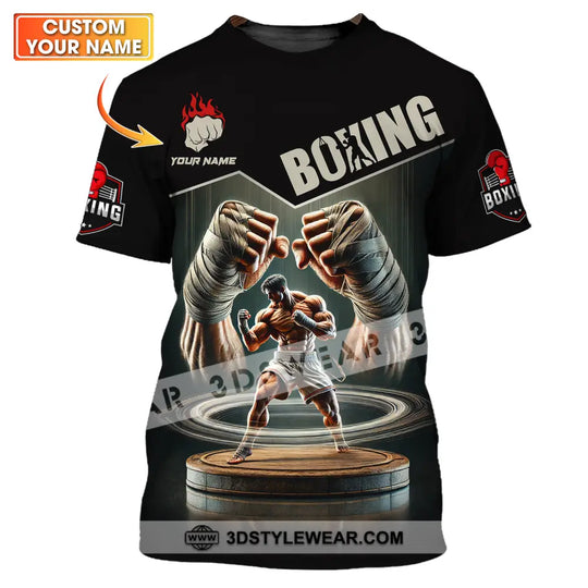 Unisex Shirt - Custom Name Sport Shirt, Boxing Player Boxing Lover style option 1