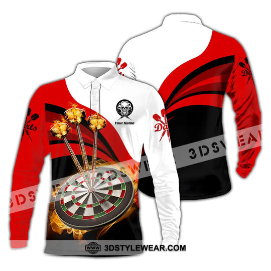 Unisex Shirt - Custom Name Sport Shirt, Burning Darts style option 2