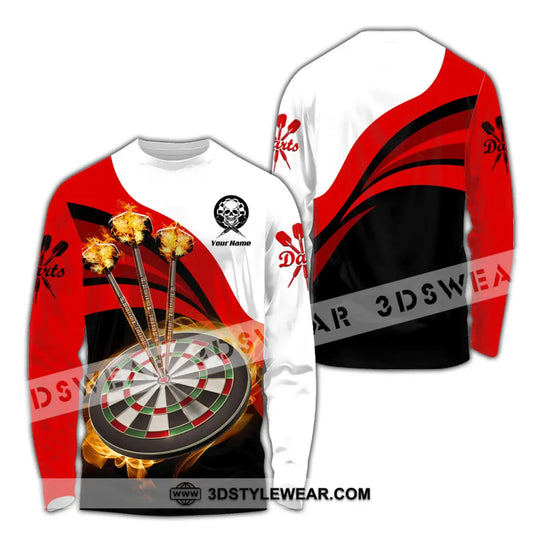 Unisex Shirt - Custom Name Sport Shirt, Burning Darts style option 3