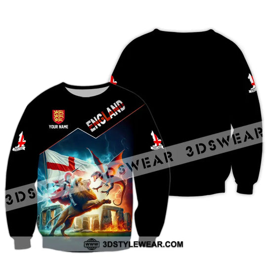 Unisex Shirt - Custom Name Sport Shirt - England Hero style option 4