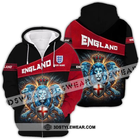 Unisex Shirt - Custom Name Sport Shirt, England Three Lions style option 4