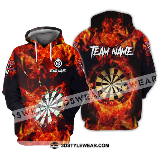 Unisex Shirt - Custom Name Sport Shirt, Fire Darts style option 3