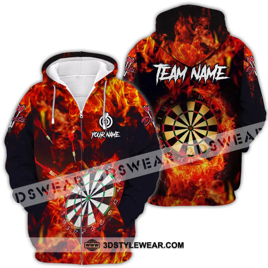 Unisex Shirt - Custom Name Sport Shirt, Fire Darts style option 4