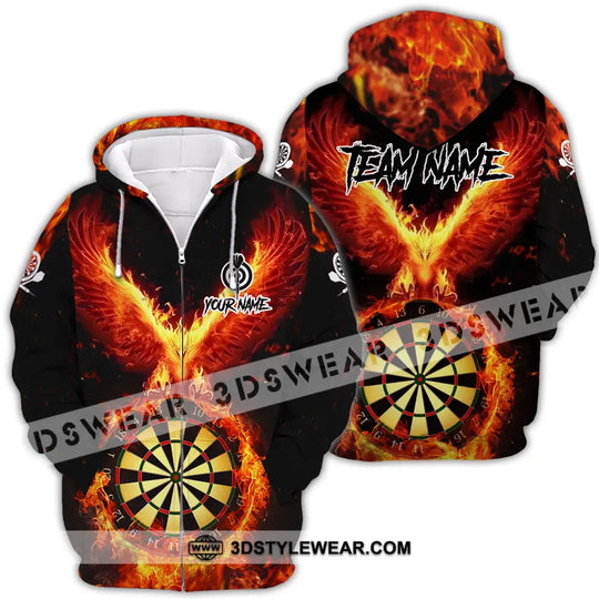 Unisex Shirt - Custom Name Sport Shirt, Fire Eagle Darts Player style option 4