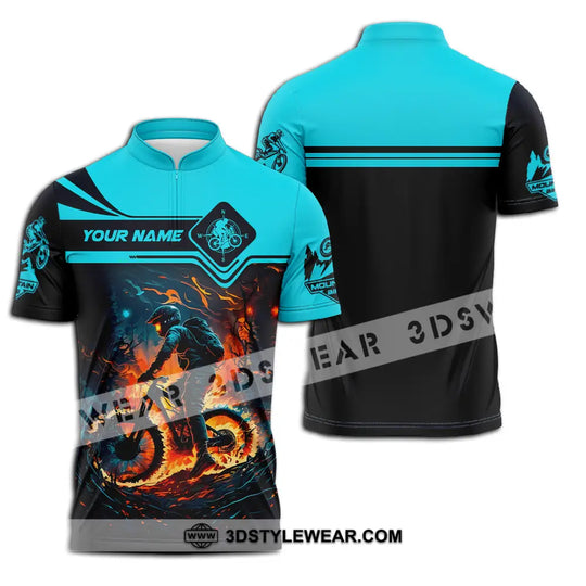 Unisex Shirt - Custom Name Sport Shirt, Fire Mountain Biker style option 2