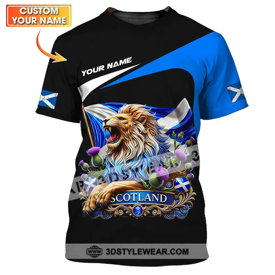 Unisex Shirt - Custom Name Sport Shirt, Scotland Lion Shirt style option 1