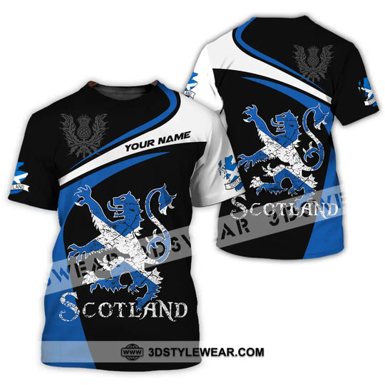 Unisex Shirt - Custom Name Sport Shirt, Scotland Lion style option 2