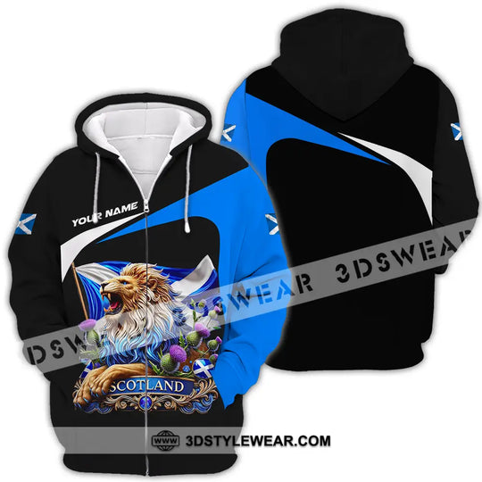 Unisex Shirt - Custom Name Sport Shirt, Scotland Lion Shirt style option 4