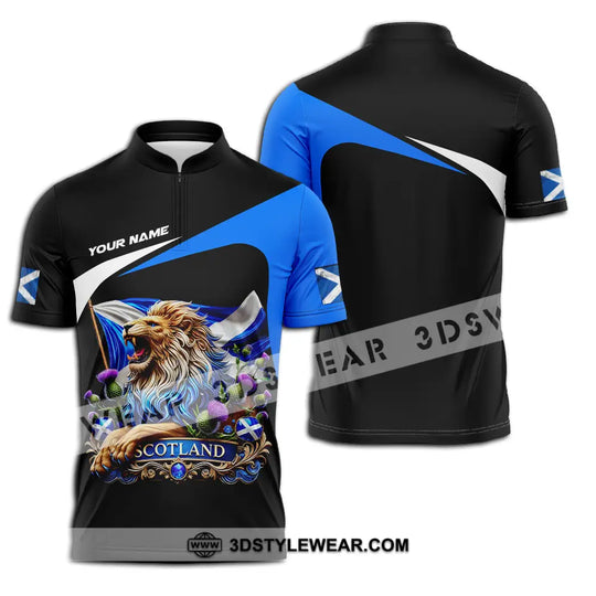 Unisex Shirt - Custom Name Sport Shirt, Scotland Lion Shirt style option 2