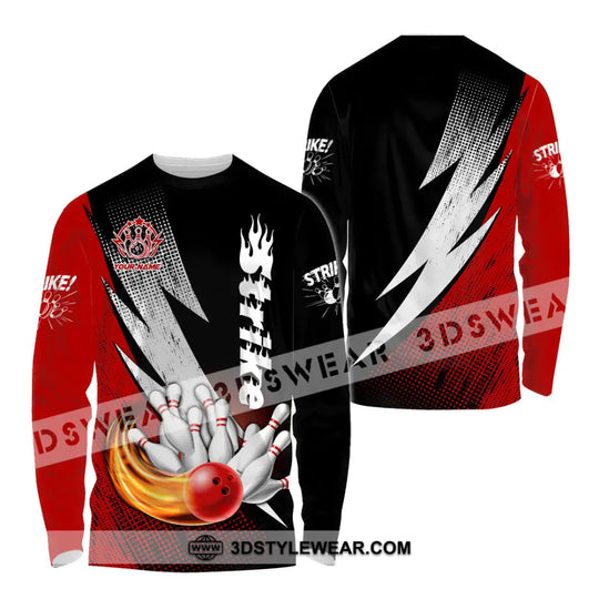 Unisex Shirt - Custom Name Strike Bowling Sport Shirt style option 4