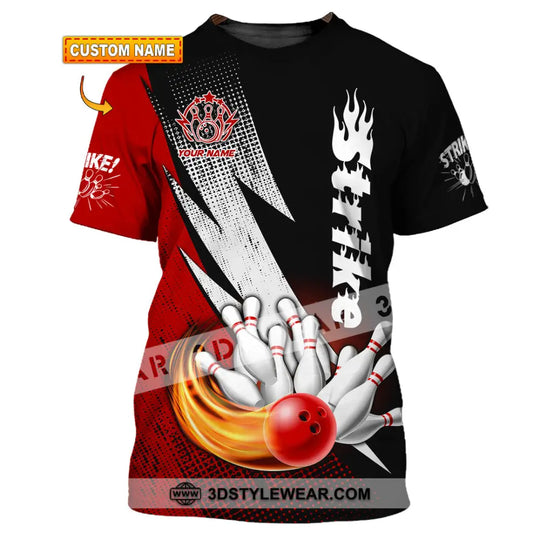 Unisex Shirt - Custom Name Strike Bowling Sport Shirt style option 1