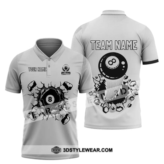 Unisex Shirt - Custom Name T-Shirt - Personalized Billiards Shirt - Billiards Clothing style option 4