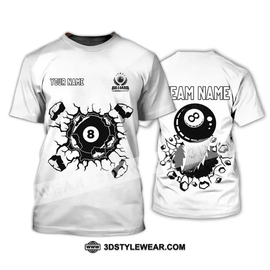 Unisex Shirt - Custom Name T-Shirt - Personalized Billiards Shirt - Billiards Clothing style option 2