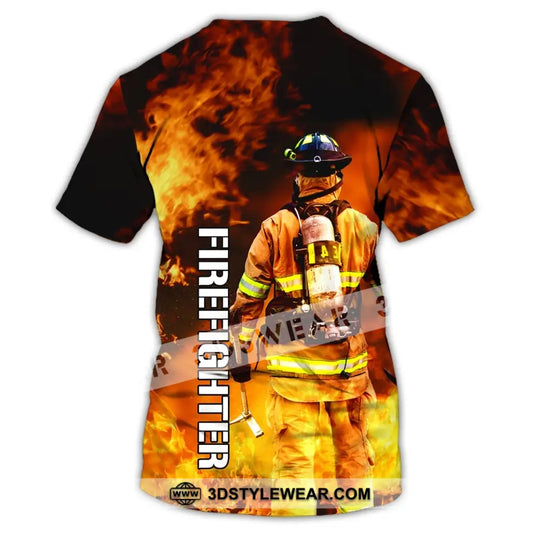 Unisex Shirt - Custom Name T-Shirt - Personalized Firefighter Shirt - Gift For Fireman style option 3