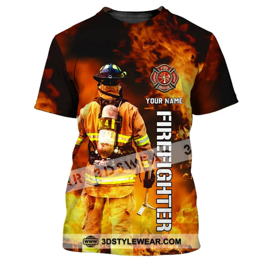 Unisex Shirt - Custom Name T-Shirt - Personalized Firefighter Shirt - Gift For Fireman style option 2