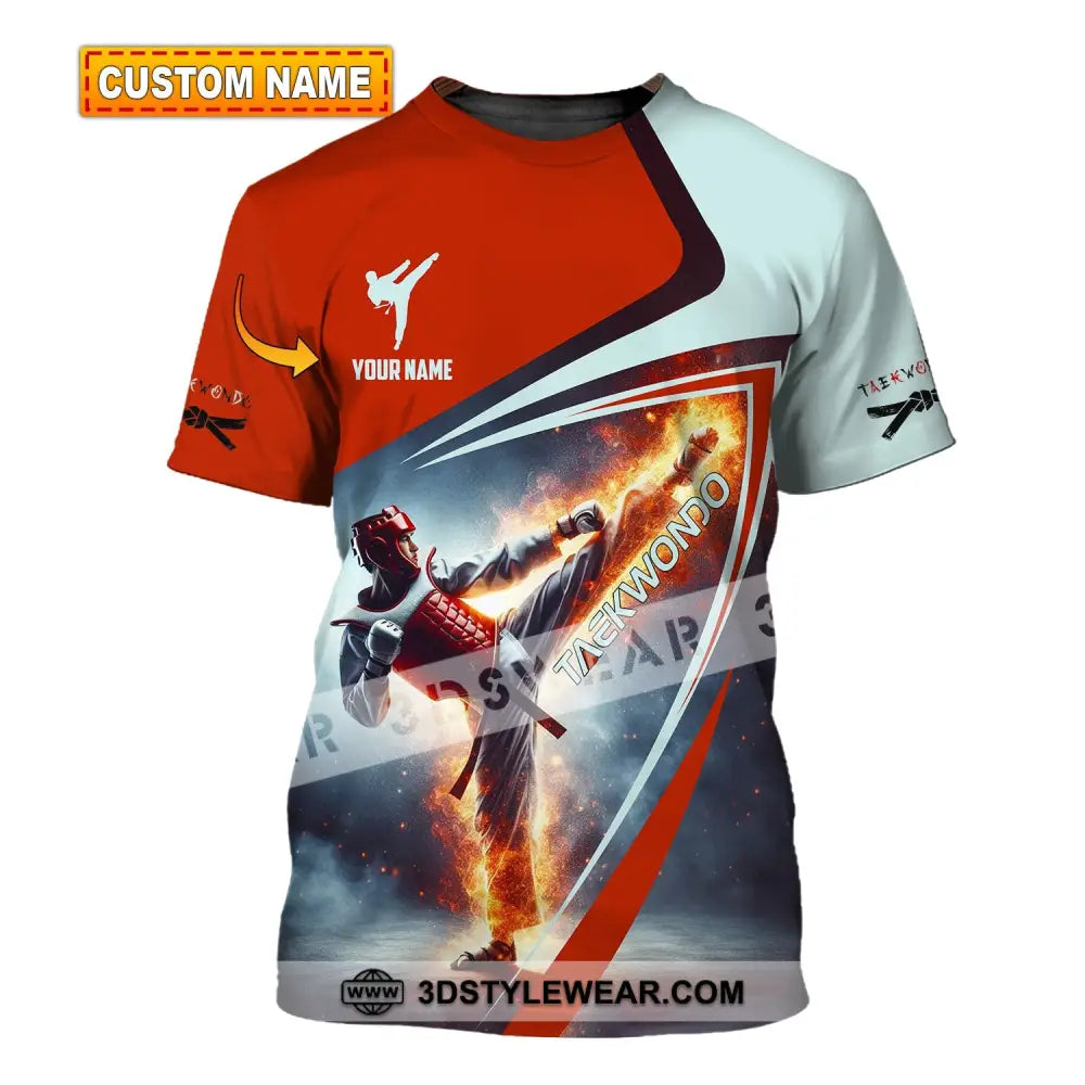 Unisex Shirt Custom Name Taekwondo Shirt Taekwondo Apparel Taekwondo Lover T-Shirt - T-shirt