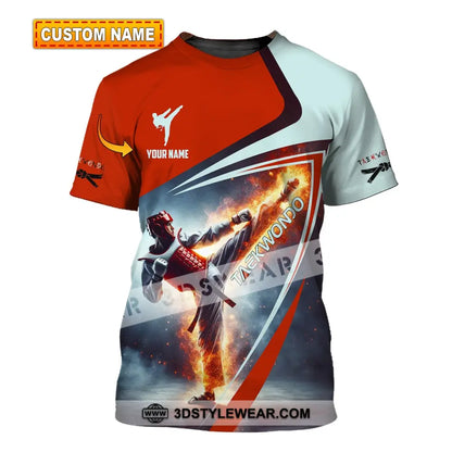 Unisex Shirt Custom Name Taekwondo Shirt Taekwondo Apparel Taekwondo Lover T-Shirt - T-shirt