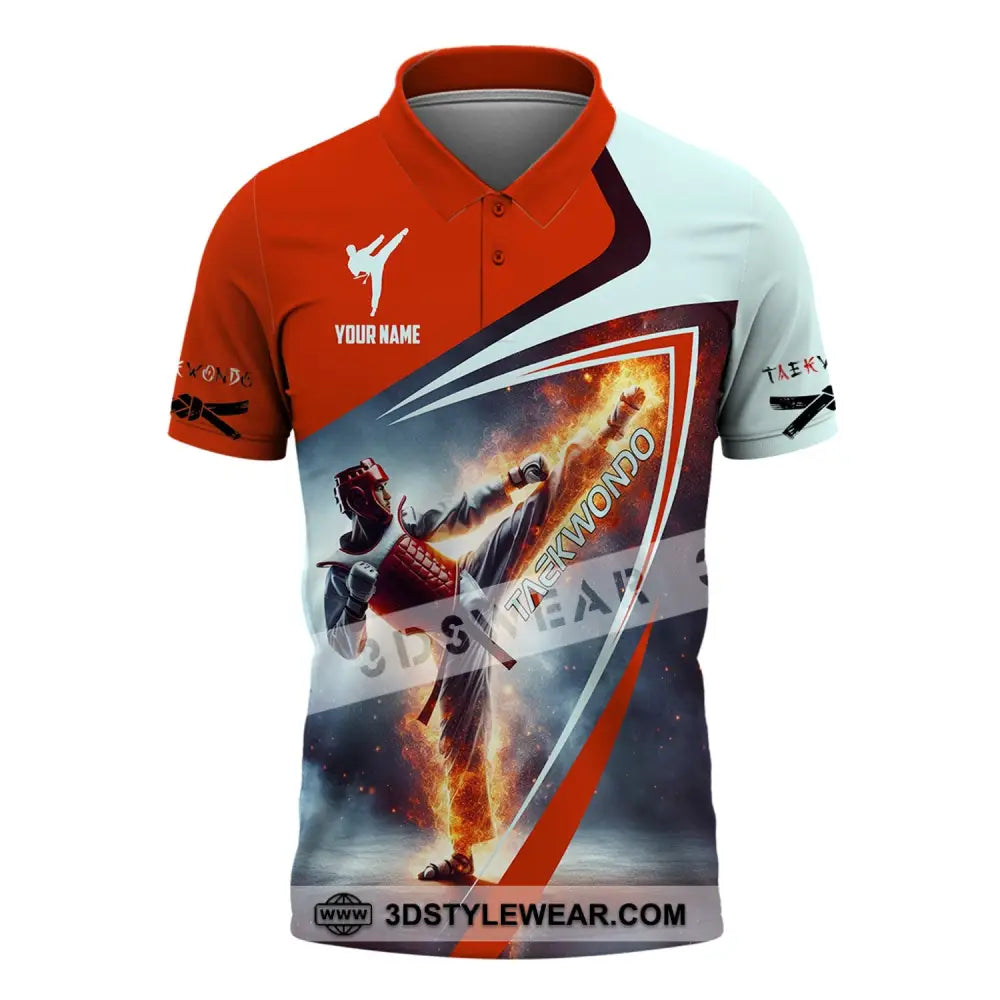 Unisex Shirt Custom Name Taekwondo Shirt Taekwondo Apparel Taekwondo Lover T-Shirt - Polo Shirt / S - T-shirt