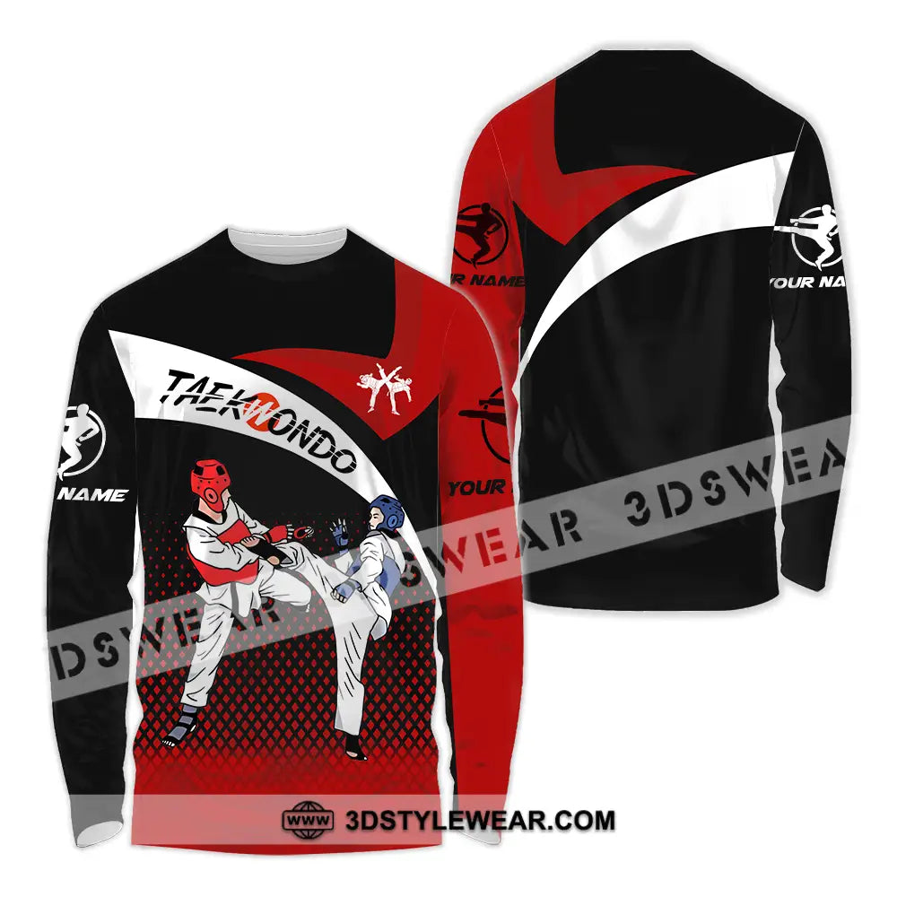 Unisex Shirt - Custom Name Shirt Taekwondo Fighters - Long Sleeve Shirt / S - T-shirt