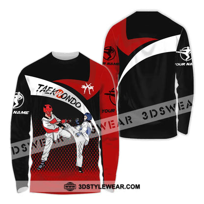 Unisex Shirt - Custom Name Shirt Taekwondo Fighters - Long Sleeve Shirt / S - T-shirt