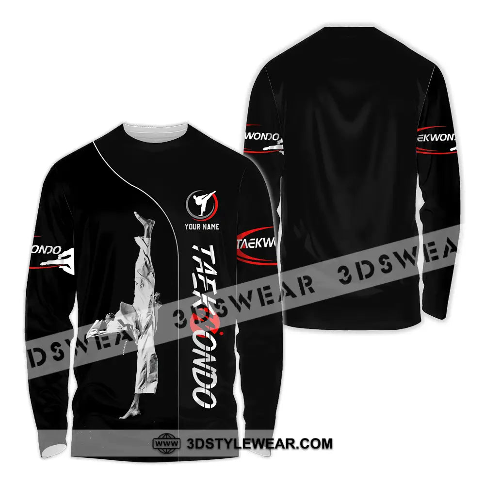 Unisex Shirt - Custom Name Shirt Taekwondo - Long Sleeve Shirt / S - T-shirt