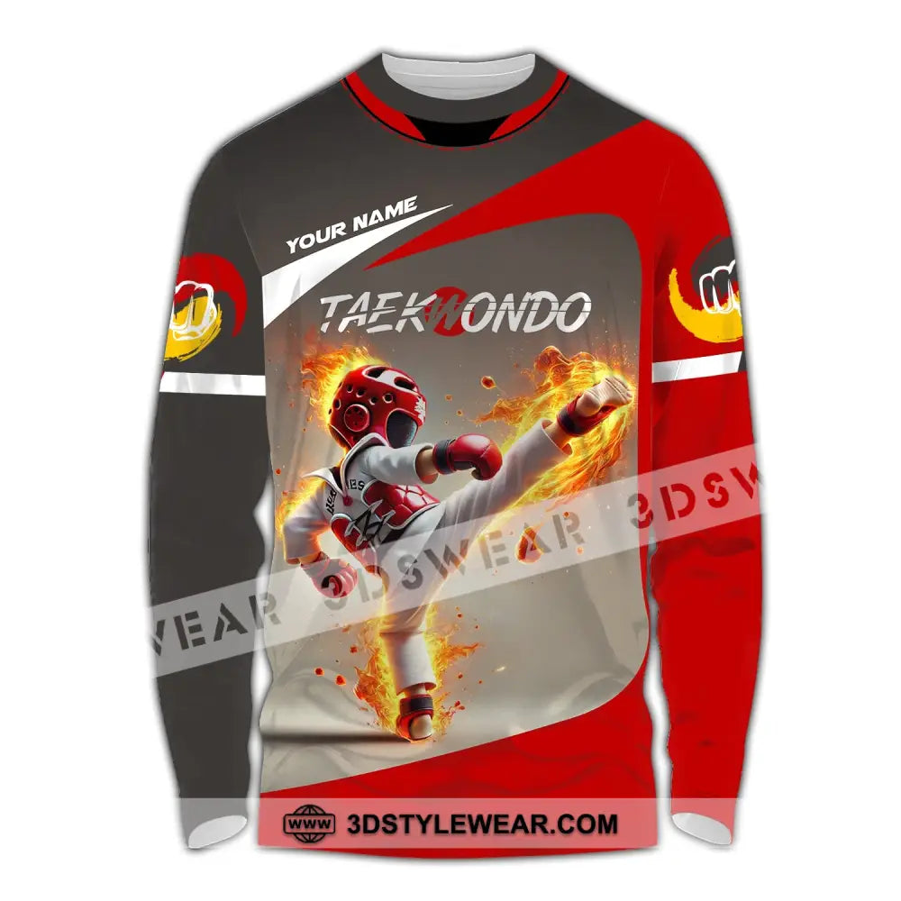 Unisex Shirt - Custom Name Shirt Taekwondo - Long Sleeve Shirt / S - T-shirt