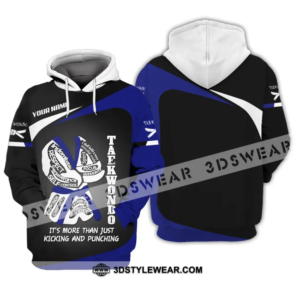 Unisex Shirt Custom Name Taekwondo Shirt Taekwondo Lover Gift - Hoodie / S - T-shirt