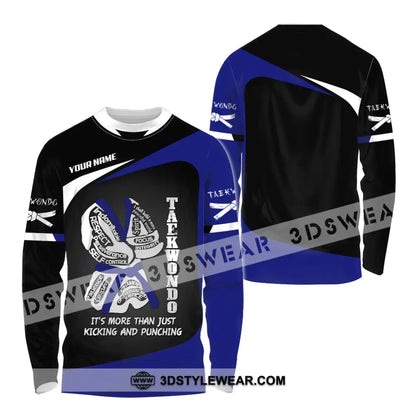 Unisex Shirt Custom Name Taekwondo Shirt Taekwondo Lover Gift - Long Sleeve Shirt / S - T-shirt