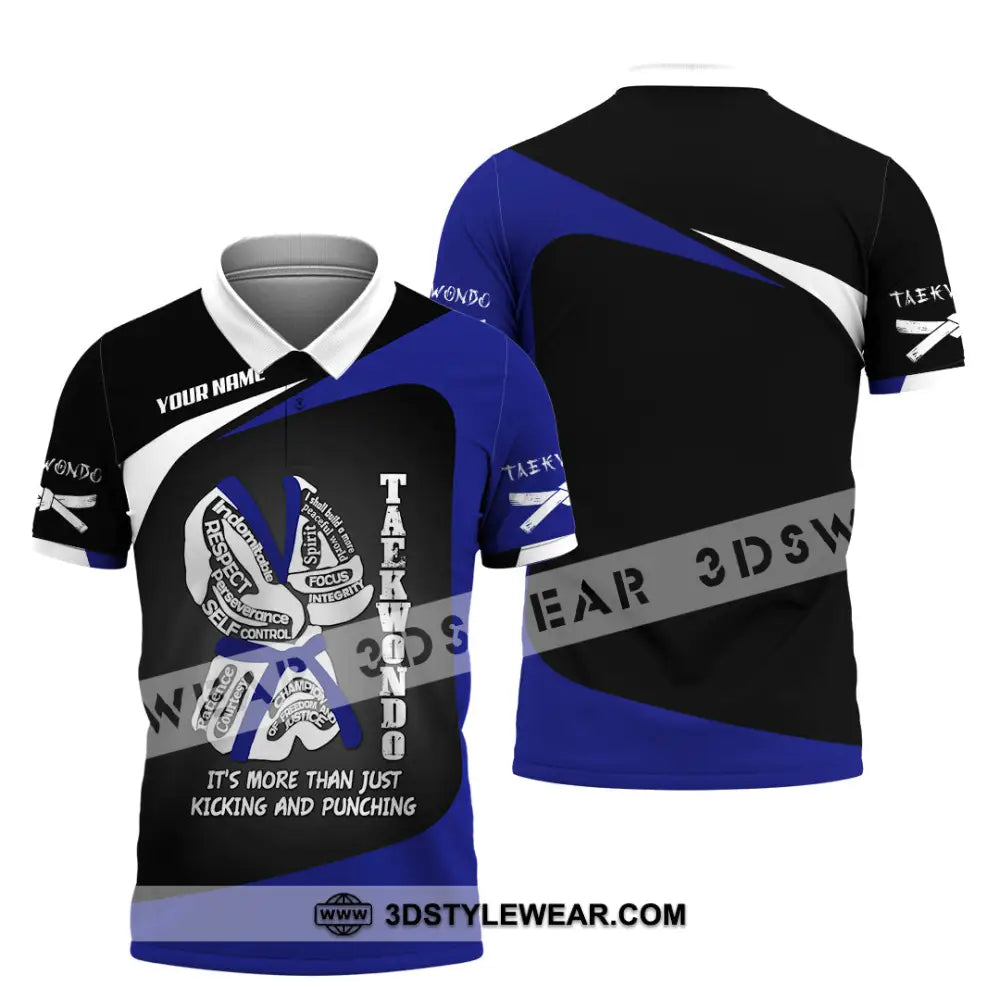 Unisex Shirt Custom Name Taekwondo Shirt Taekwondo Lover Gift - Polo Shirt / S - T-shirt
