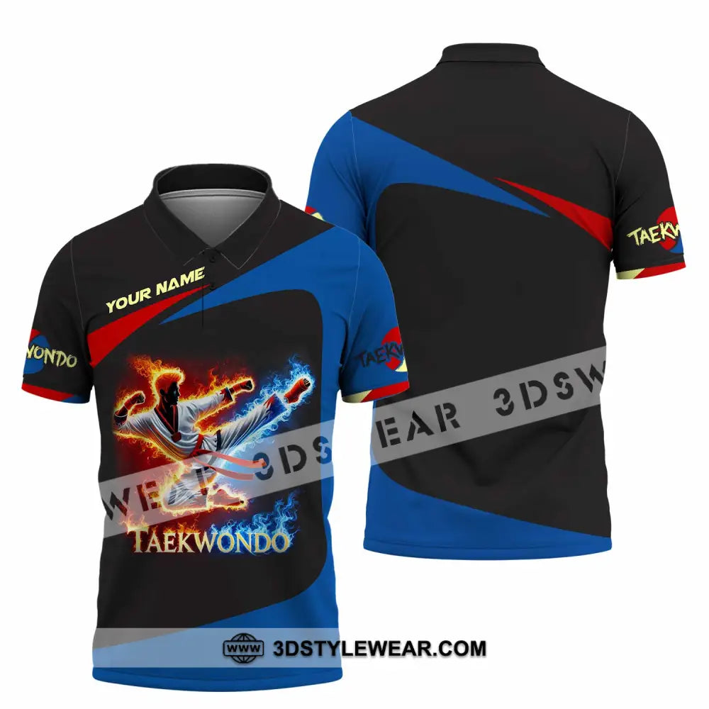 Unisex Shirt Custom Name Taekwondo Shirt Taekwondo Polo Long Sleeve Shirt - Polo Shirt / S - T-shirt