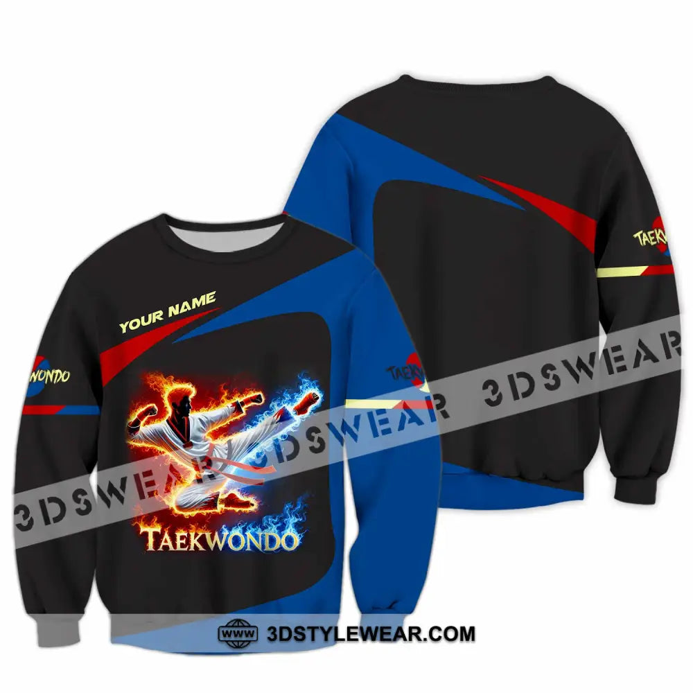 Unisex Shirt Custom Name Taekwondo Shirt Taekwondo Polo Long Sleeve Shirt - Long Sleeve / S - T-shirt
