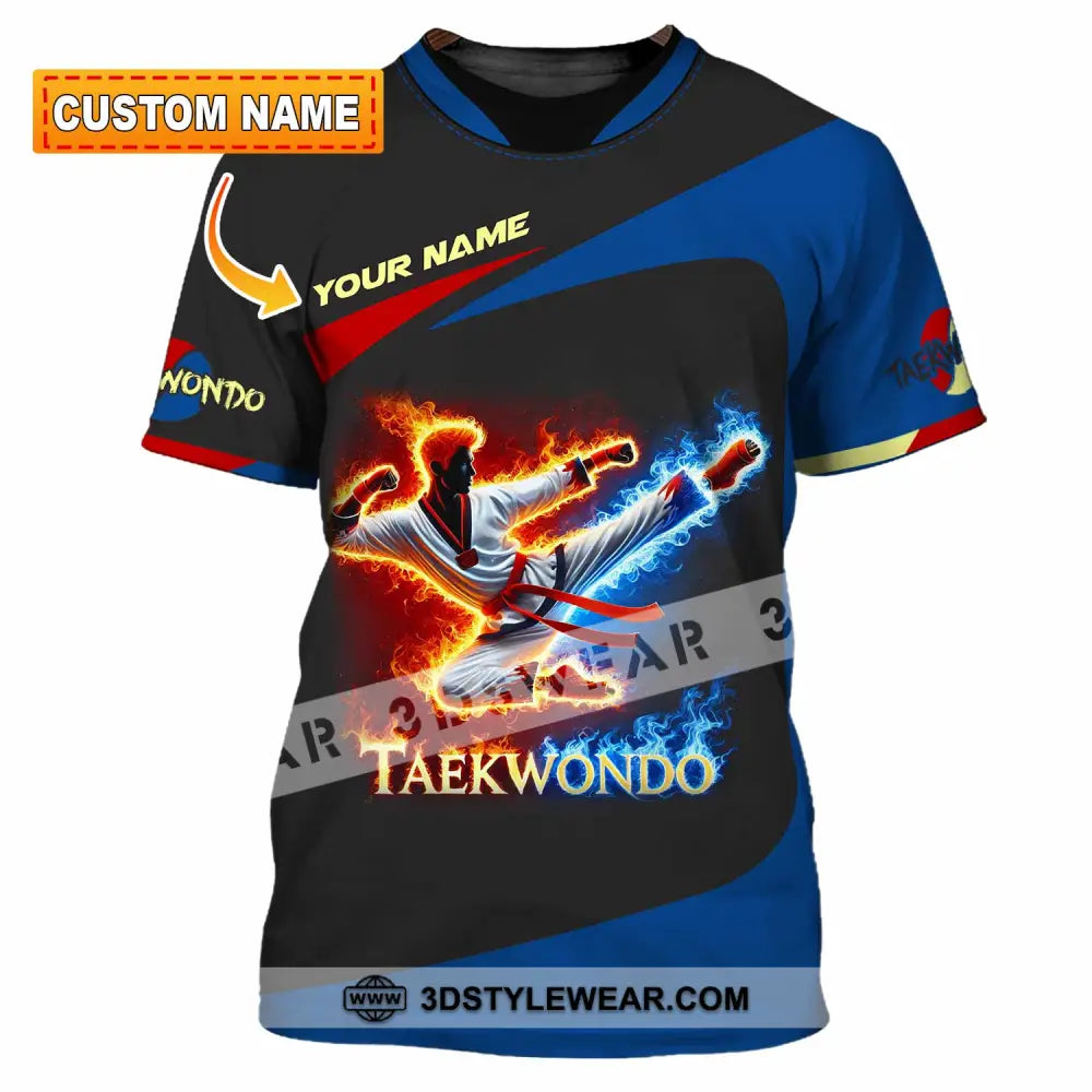 Unisex Shirt Custom Name Taekwondo Shirt Taekwondo Polo Long Sleeve Shirt - T-shirt