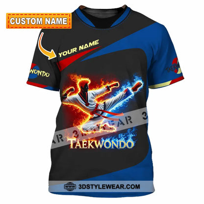 Unisex Shirt Custom Name Taekwondo Shirt Taekwondo Polo Long Sleeve Shirt - T-shirt