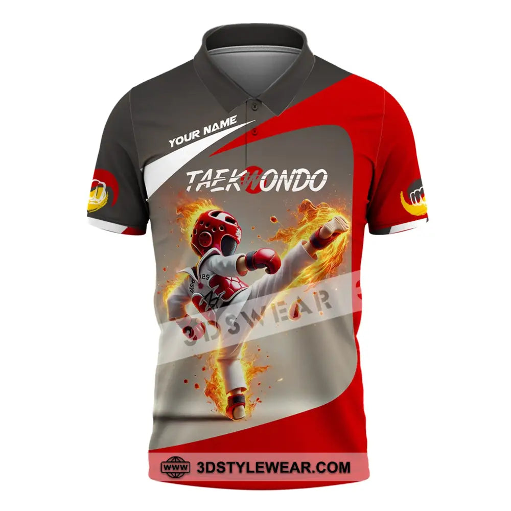 Unisex Shirt - Custom Name Shirt Taekwondo - Polo Shirt / S - T-shirt